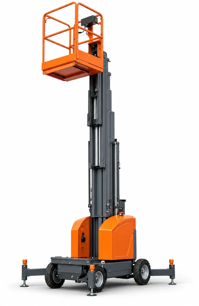 Compact vertical mast lift